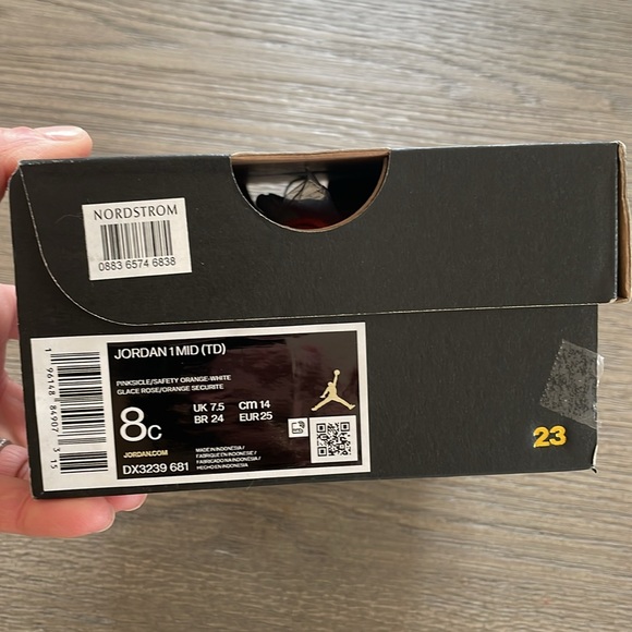 Jordan Toddler 1 Mid TD DX3239 681 Pinksicle - Size 8C - Picture 8 of 8